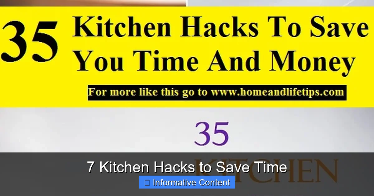 7 Kitchen Hacks to Save Time