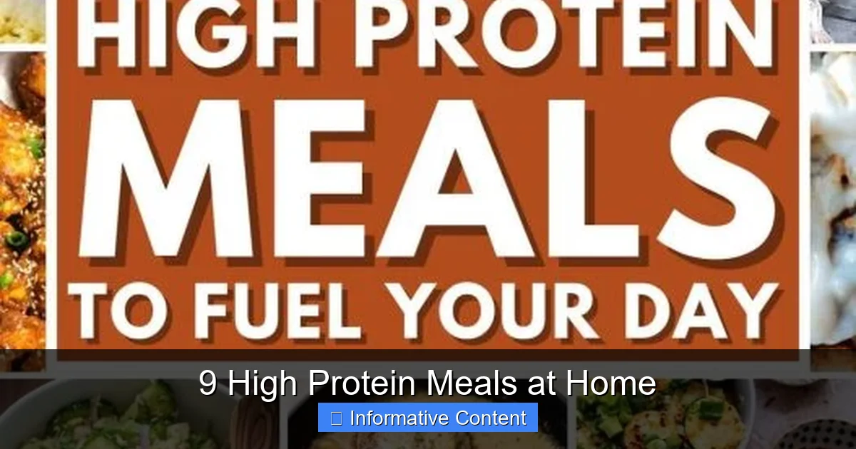 9 High Protein Meals at Home