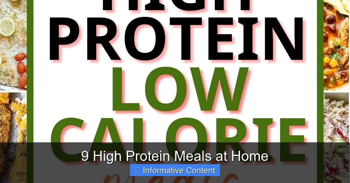 9 High Protein Meals at Home