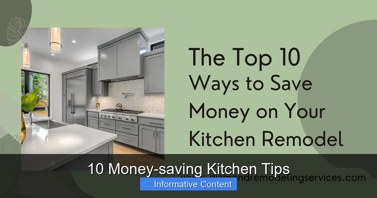 10 Money-saving Kitchen Tips