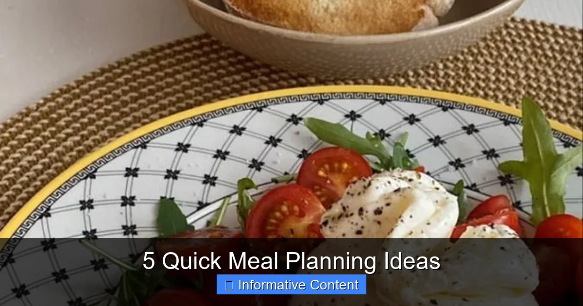 5 Quick Meal Planning Ideas
