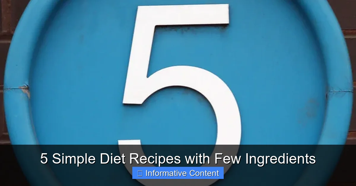 5 Simple Diet Recipes with Few Ingredients