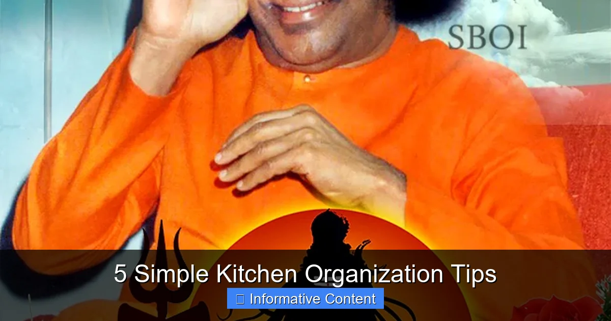 5 Simple Kitchen Organization Tips