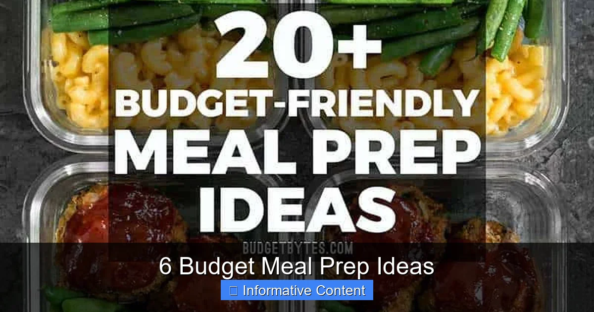 6 Budget Meal Prep Ideas