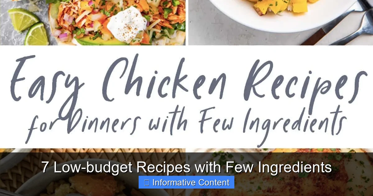 7 Low-budget Recipes with Few Ingredients