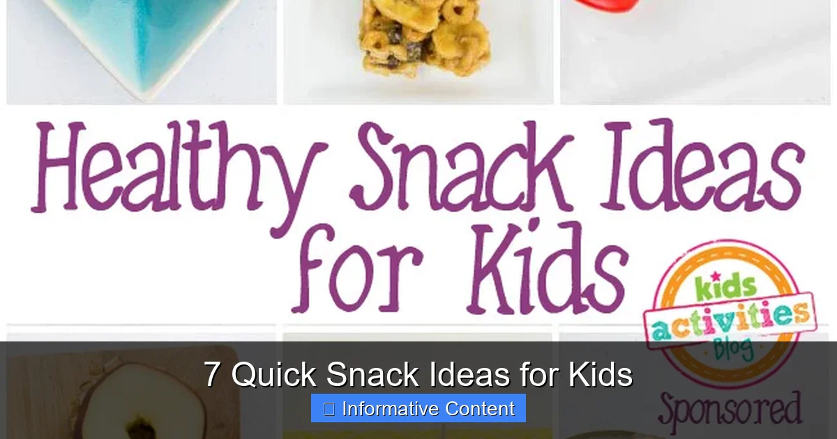 7 Quick Snack Ideas for Kids