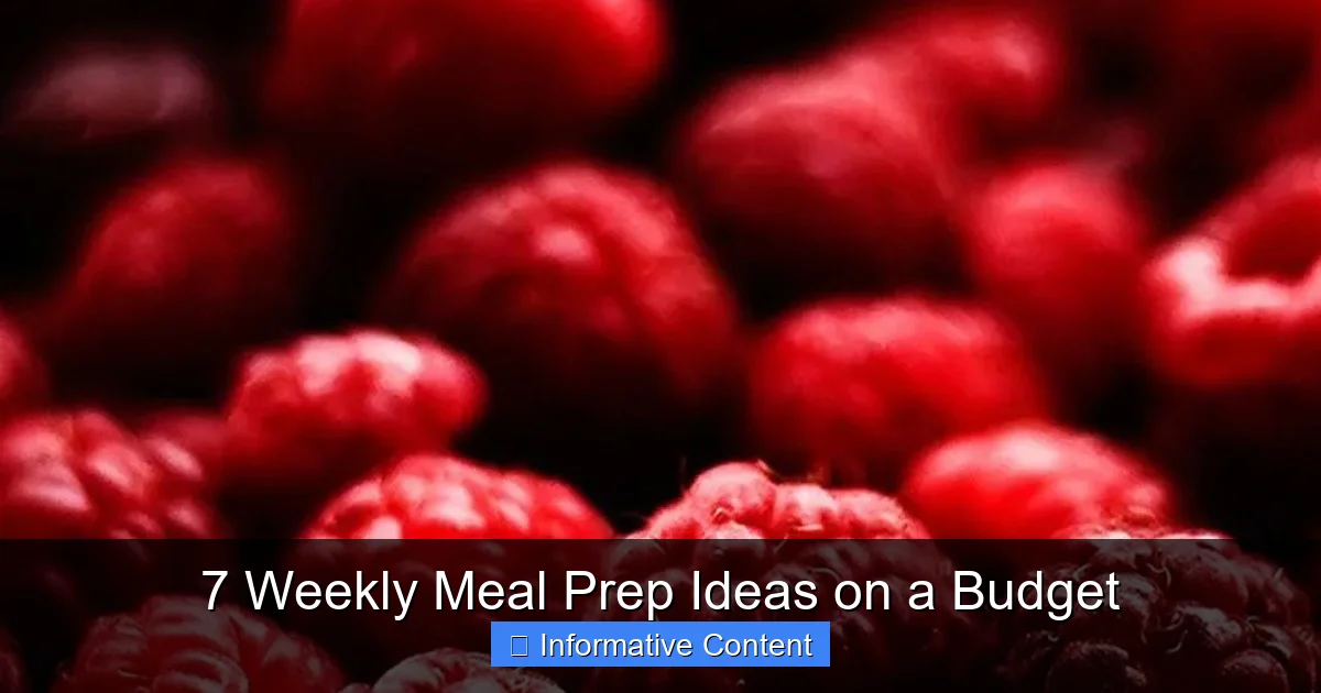 7 Weekly Meal Prep Ideas on a Budget