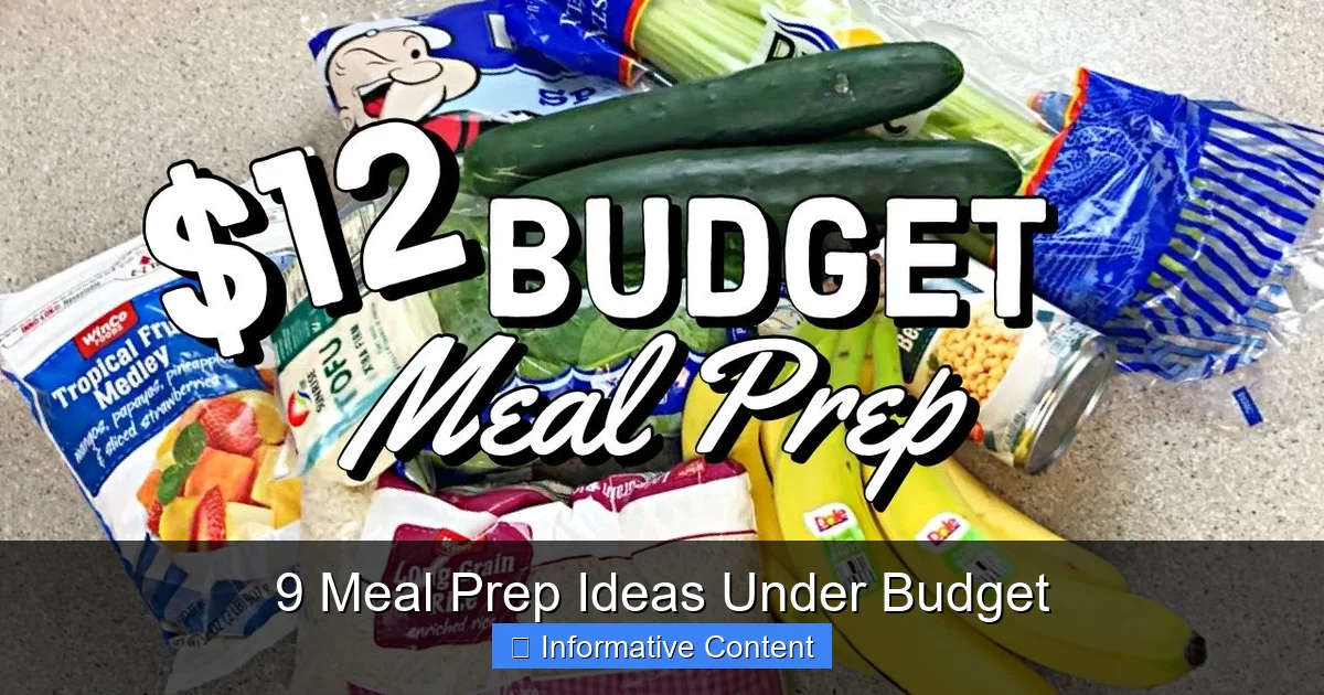 9 Meal Prep Ideas Under Budget